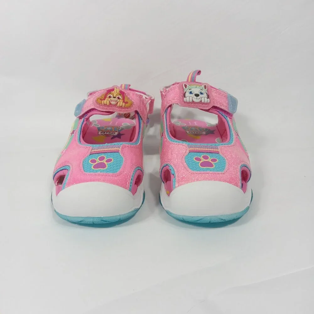 Nickelodeon Paw Patrol Kids Girls' Light-Up Sandals in pink glitter Size 11 NWT
